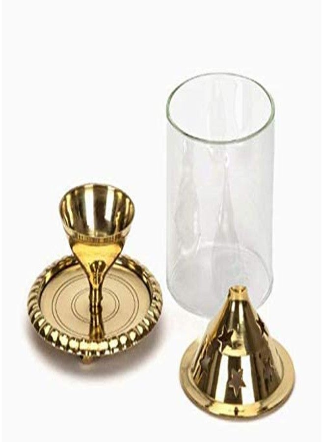 DXYZ Brass Golden Akhand Diya for Puja Festivals | Diwali | Durgapuja (13 cm) - Image 2
